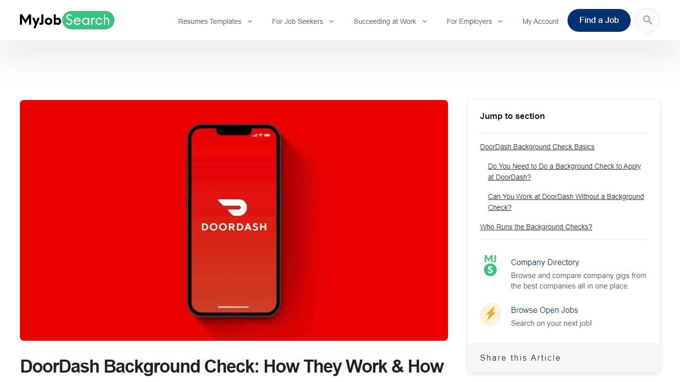 DoorDash Background Check: How They Work & How to Pass - My Job Search